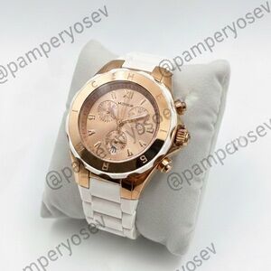 Michele Women's Tahitian Jelly Bean Silicone Strap Watch, 40mm